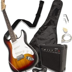 Guitarra eléctrica Tipo Stratocaster con amplificador y Accesorios