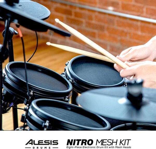 Alesis Nitro Mesh Kit - Batería Eléctrica con 8 piezas de malla